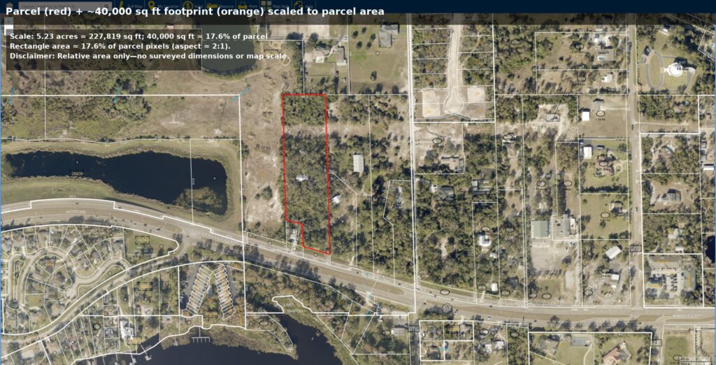 property in question for rezoning request